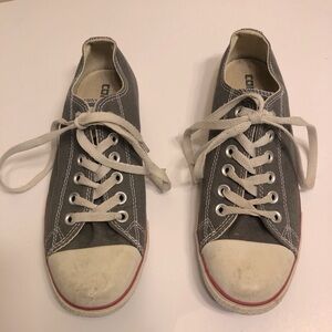 All star Grey with Red Stripe Converses Unisex